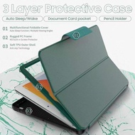 iPad New 9.7/Air 1/2,iPad 7(10.2) 3 Layer Protective Multi Functional Smart Cover Case