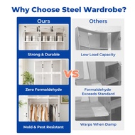 COSOVA _ Metal Bedroom Steel Clothes @ Storage Cabinet Simple Assembly Wardrobe Home