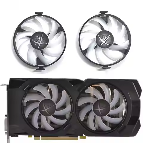 New LED GPU Fan FDC10U12S9-C 0.45A for XFX AMD Radeon RX 470 480 RX570 580 4G 8G Black Wolf Graphics