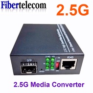 2.5G Fiber Ethernet Media Converter SFP to RJ45 SFP+ Fiber Media Converter