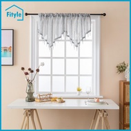 Dining Room Rod Pocket Curtains Valance Privacy Short Curtains Window Curtains Drapes for Cabinet Nu