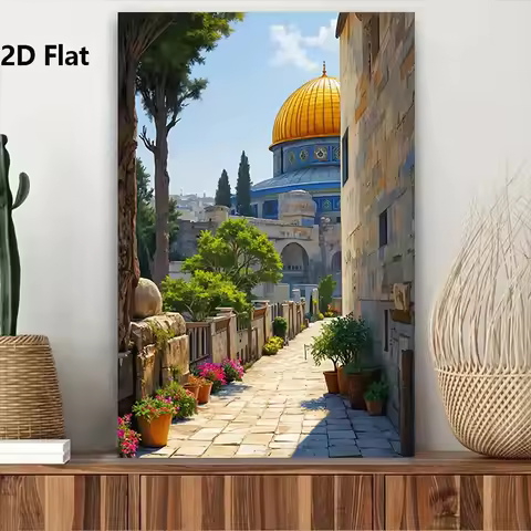 500/1000/1200/2000PCS Puzzle Rock Dome and Al Aqsa Mosque Jigsaw Creative Decompression Toys Modern 