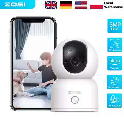 ZOSI Indoor Pan/Tilt Smart Security Camera C518 2MP 3MP 8MP 360° Baby Pet Monitor 2.4G/5G Dual-Band 