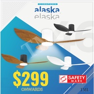 Alaska Hyson Hydson Premium Designer DC Ceiling Fan 3Blades Tri-Tone LED Hugger Fan TML