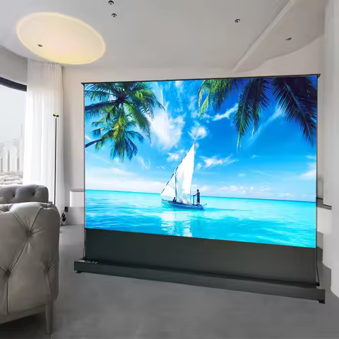 Fast shipping Electric Floor Rising Projector Screen Ambient Light Rejecting 8K ALR Motorized Screen