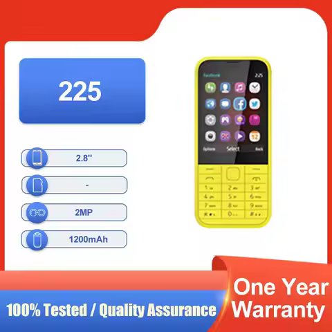 Original Unlocked 225 Dual SIM 2014 2.8" 1200mAh 2MP Camera MP4 Bluetooth Fast Shipping Mobile Phone