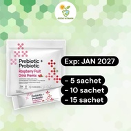 [JAN2027] Shaklee PREBIOTIC + PROBIOTIC Raspberry Fruit Drink Premix | Prebiotik Probiotik