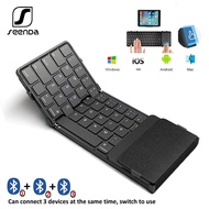 Seenda Foldable Bluetooth Wireless Keyboard, Rechargeable Folding Keyboard with Touchpad, supports g