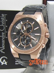 Jam Tangan Alexandre Christie 6382 MC-BLRG Black Rosegold