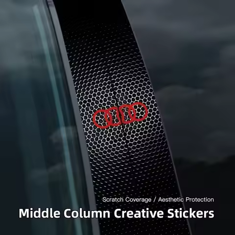 2Pcs PET Car Center Pillar Protective Film Anti-scratch Sticker Decal For Audi Q1 Q3 Q4 Q5 Q6 Q7 Q8 