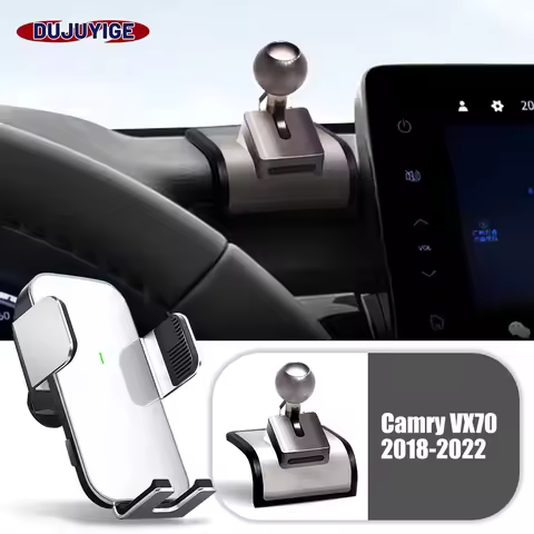 Car Mobile Phone Holder Special Solar Magnetic Wireless Charging For Audi A6 C8 A6L S6 RS6 2019-2023