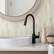 Cream Beige 3D Arch Scalloped Peel And Stick Backsplash Tiles. Waterproof, Removable & Self-Adhesive