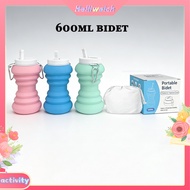 600ml portable collapsible bidet for personal hygiene cleaning folded travel shattaf bidet toilet po