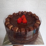 Birthday Cake Fudgy Brownies / Kue Ulang Tahun (D=20Cm, T=8Cm) By