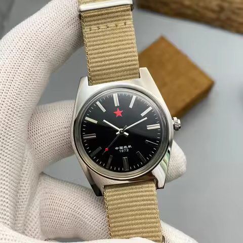Men's mechanical watch 36MM men's watch Stainless steel watch 7120 Manual winding mechanical watch