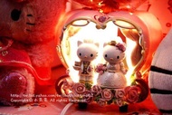 小花花日本精品♥ Hello Kitty&amp;Daniel丹尼爾 結婚愛心南瓜玫瑰花小夜燈 精油燈薰香燈33006406