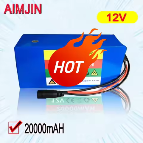 12V 20Ah 18650 Lithium Ion Rechargeable Battery Pack 3S8P Configuration with Protection Board 20000m