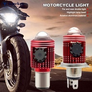 TIMEKEY BA20D H4 Motorcycle LED Projector Headlight Scooter Motorbike Bulb Dual Color DRL Hi/Lo Beam