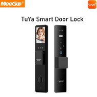 MeeGo TuYa Smart Door Lock 3D Face Recognition WIFI Video Intercom Digital Lock with 6068 Mortise Ku
