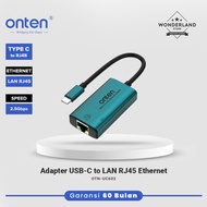 Onten Adapter USB-C to LAN RJ45 2.5GBPS High Speed Ethernet Adapter OTN-UC602