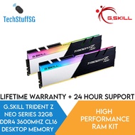 G.SKILL F4-3600C16D-32GTZNC Trident Z Neo Series 32GB (2 x 1GB) 3600MHz CL16-19-19-39 288-Pin RGB Desktop Memory RAM