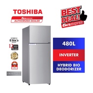 TOSHIBA 2 Door Inverter Refrigerator (480L) GR-A48MBZ (RS)