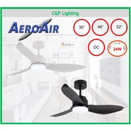 Aeroair AA320 35" / 46" / 52" DC Motor Ceiling Fan with 3 Tone Dimmable LED