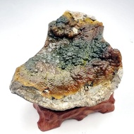 Mora Stone Natural Calsidone Thunder Egg Pattern (1.35 Kg 14x12x7.5 Cm.)