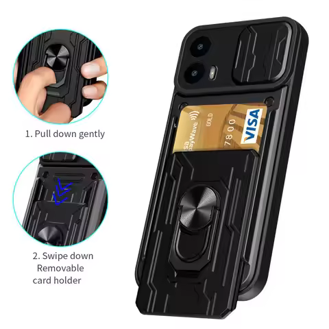 Card slot Camera protect case for Moto G35 G15 G73 E13 G72 G53 G23 G13 G32 G22 G60 G30 G10 Armor Hyb