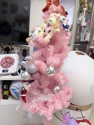 粉紅色聖誕樹80cm高 可以着燈