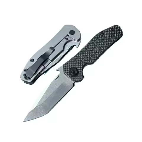 0620CF knife CTS204P Blade Titanium Alloy+Carbon Fiber Handle Ceramic Bearing Outdoor EDC Survival T