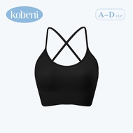 KOBENI สปอร์ตบรา โยคะ เสื้อออกกำลังกายผู้หญิง สายเดี่ยวไขว้หลัง มีฟองน้ำ สวมใส่สบาย YOGA Sport Bra
