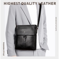 Hummer Paul Vertical Genuine Leather Men's Shoulder Bag Business First Layer Cowhide Men's Bag Brief