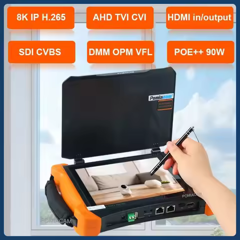 X9-MOVTADHS Pro 8K H.265 IP camera test 8MP TVI/CVI/ AHD/CVBS Camera Tester with POE++ Max 90W Power