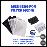 KFEI89 Mesh Bag for Filter Media / Bio Ring Net 100g 250g 500g 2kg filter media bio ring bag