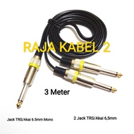 Kabel Audio TRS/Akai Jack 6.5mm To 2 TRS/Akai Jack 6,5mm 3 Meter