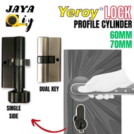[HEAVY DUYT] YEROY (60MM / 70MM) Dual Aluminium Mortise Door Cylinder Lock (SN / BH) pintu mortise j