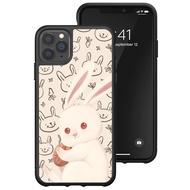 Hybrid Case iphone 15 14 13 12 11 Pro Max Plus Mini XR Cute Bunny Rabbit E2103
