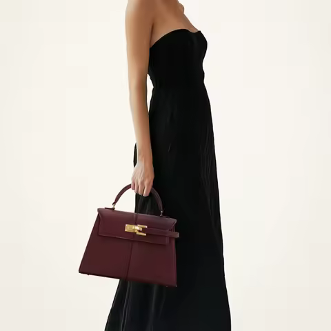 JW PEI Women's Handbag Elise Designer Fashion 2025 New Burgundy Handbag Large Square Crossbody Bag H