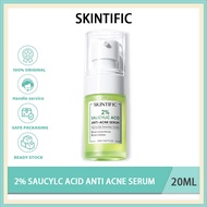 SKINTIFIC 2% Salicylic Acid Anti Acne Serum（20ml）Spot Scars Calm Brightening Face Serum Gentle and s