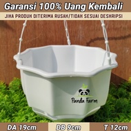 Pot Gantung Bunga Tanaman Cantik No 6 Enoki - Warna Putih
