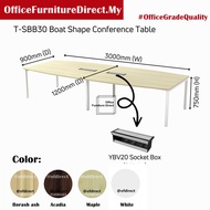 300x120cm SL55 10 Feet Boat Shape Conference Meeting Table SBB 30(10 Pax) OFDirect (Deliver Ground F