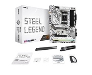 ASRock Motherboard B650 Steel Legend WiFi AMD Ryzen 7000 Series CPU (Soket AM5) Compatible B650 Chip