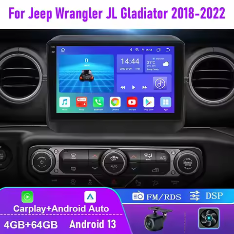 9" 4+64GB For Jeep Wrangler JL Gladiator 2018-2022 Car Stereo Radio Carplay Android 13 Head Unit FM 