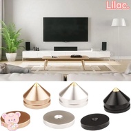LILAC Audio Speaker Feet Pad, Aluminium Alloy Metal Shoes Spike Shock Absorber Spikes Cone Floor Foot Nail, Bookshelf Pads Speaker Tip Vertical Foot Rotary Stand