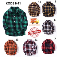 KEMEJA H41 Flannel Shirt for Boys Ages 3 Years 4 Years 5 Years 6 Years 7 Years 8 Years 9 Years 10 Ye