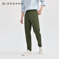 GIORDANO Men Pants Mid Waist Pants Embroidery back pocket Simple Fashion Casual Pants 18114633