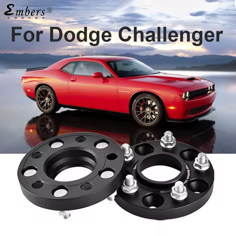 Embers For Dodge Challenger 2008-2024 PCD 5X115 CB 71.6 M14X1.5 Black Forged aluminum Wheel Spacer H