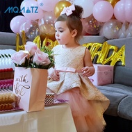 MQATZ Girls Evening Party Dress Ball Gown Kids Dresses Elegant Children Clothing Lace Wedding Prince