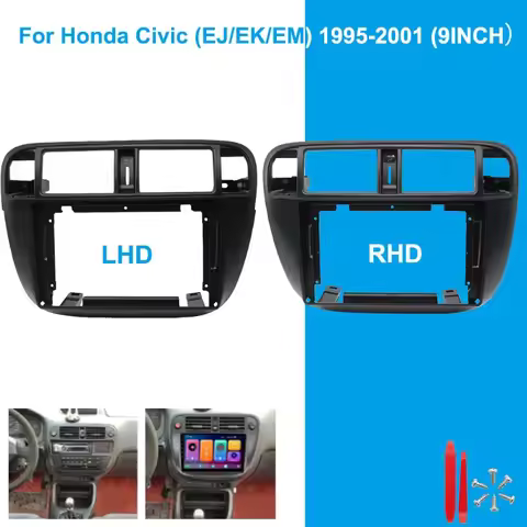 For Honda Civic EJ EK EM 1995-2001 9 Inch Car Radio Fascia Dashboard Installation Frame Kit
